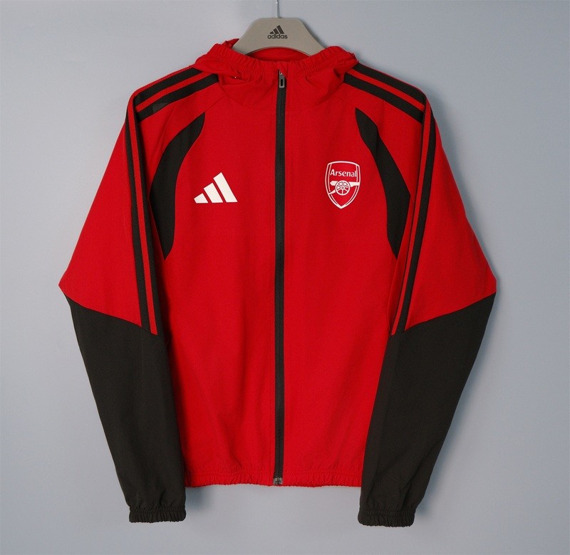 26/27 Arsenal Hooded Windbreaker  Red