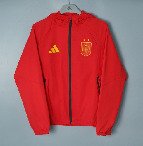 26/27 Spain Hooded Windbreaker Red