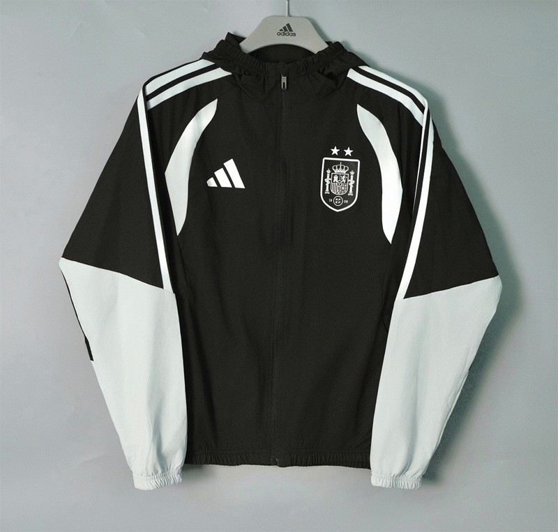 26/27 Spain Hooded Windbreaker Black