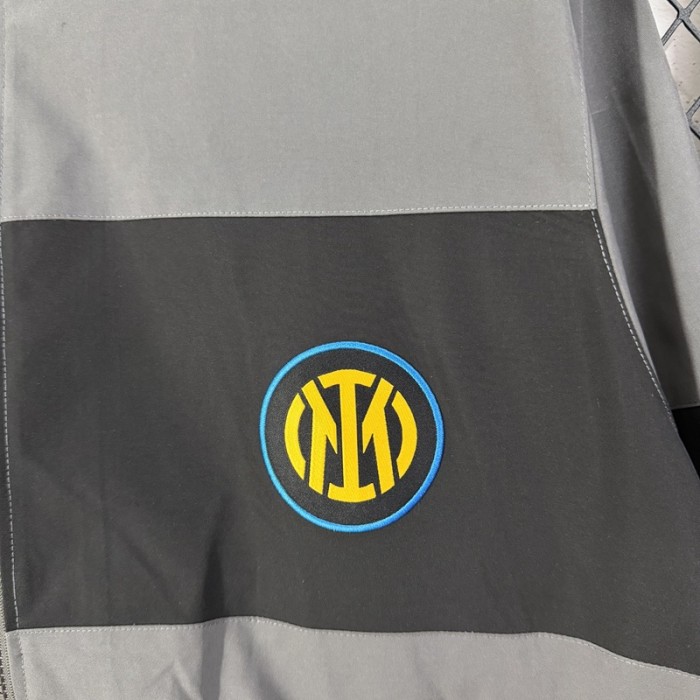 26/27 Inter Milan Grey Retro-Style Casual Windbreaker