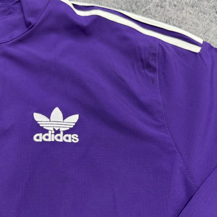 26/27 Adidas purple plaid casual windbreaker