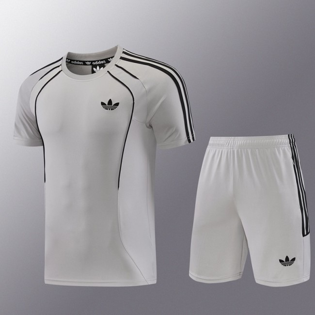 AD Light gray shorts set