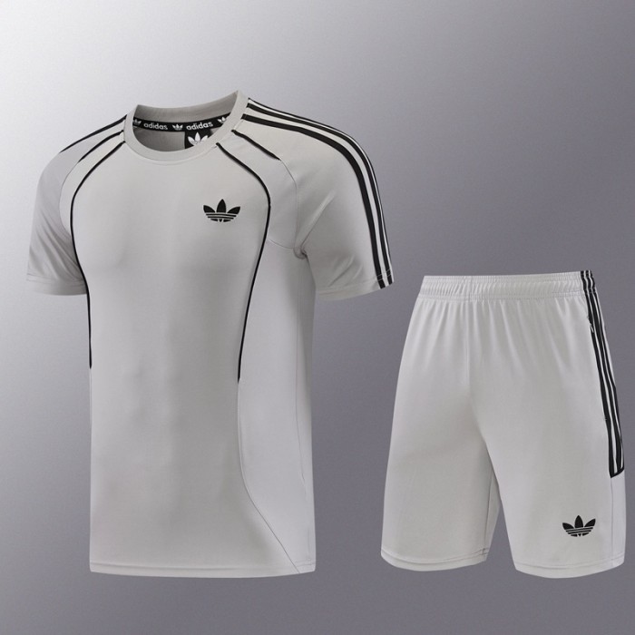 AD Light gray shorts set