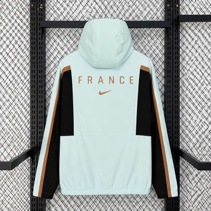 26/27 France Team Light Green Casual Training Windbreaker