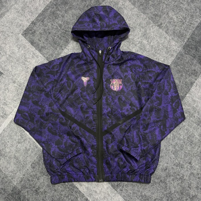 26-27 Barcelona Black & Purple Lamine Yamal Style Casual Windbreaker