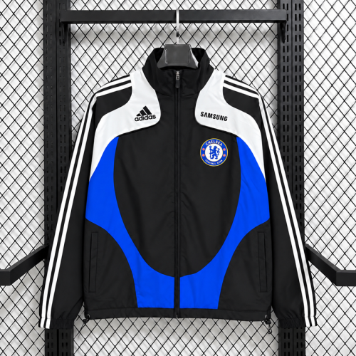 26/27 Chelsea Black Casual Training Windbreaker
