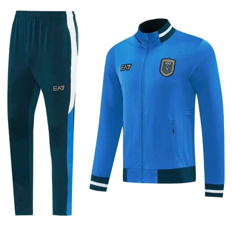 Napoli 2026-27 Blue Jacket Training Long Sleeved Football Suit set