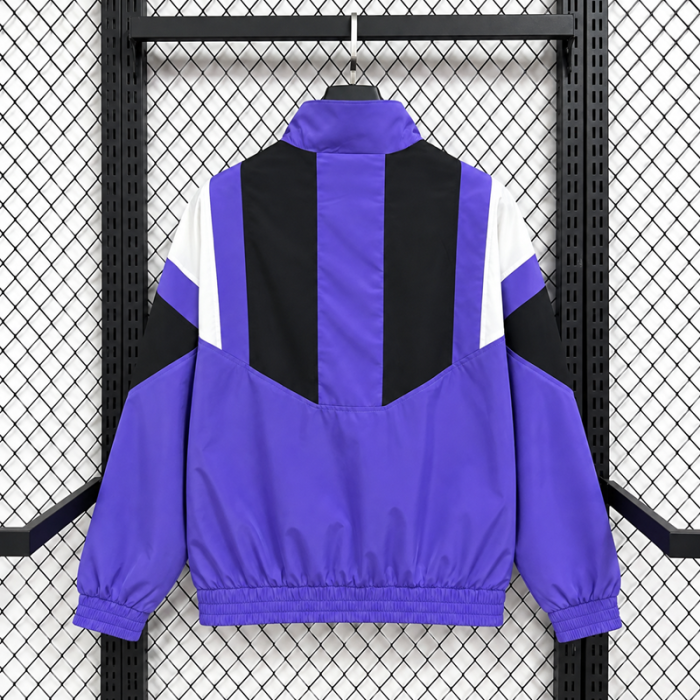 26/27Real Madrid Purple EQT Casual Training Windbreaker