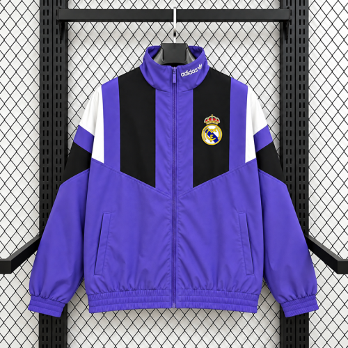 26/27Real Madrid Purple EQT Casual Training Windbreaker
