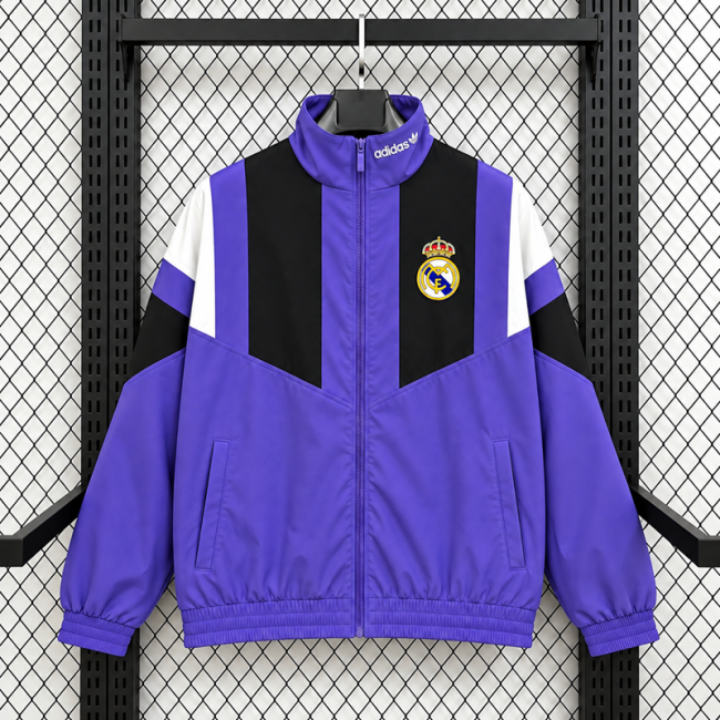 26/27Real Madrid Purple EQT Casual Training Windbreaker