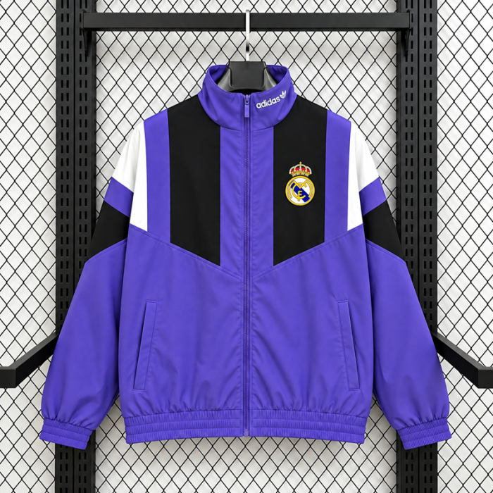 26/27Real Madrid Purple EQT Casual Training Windbreaker