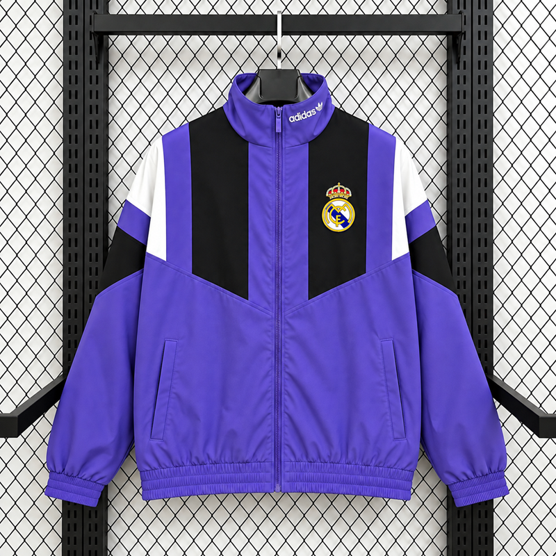 26/27Real Madrid Purple EQT Casual Training Windbreaker