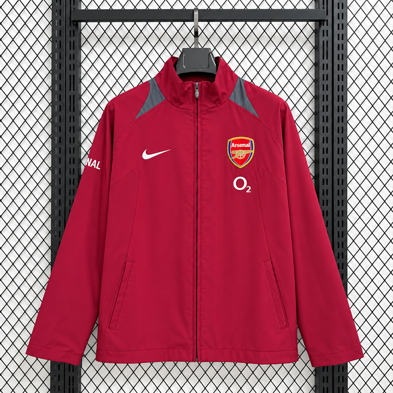 26/27 Arsenal Retro-Style Maroon Casual Windbreaker