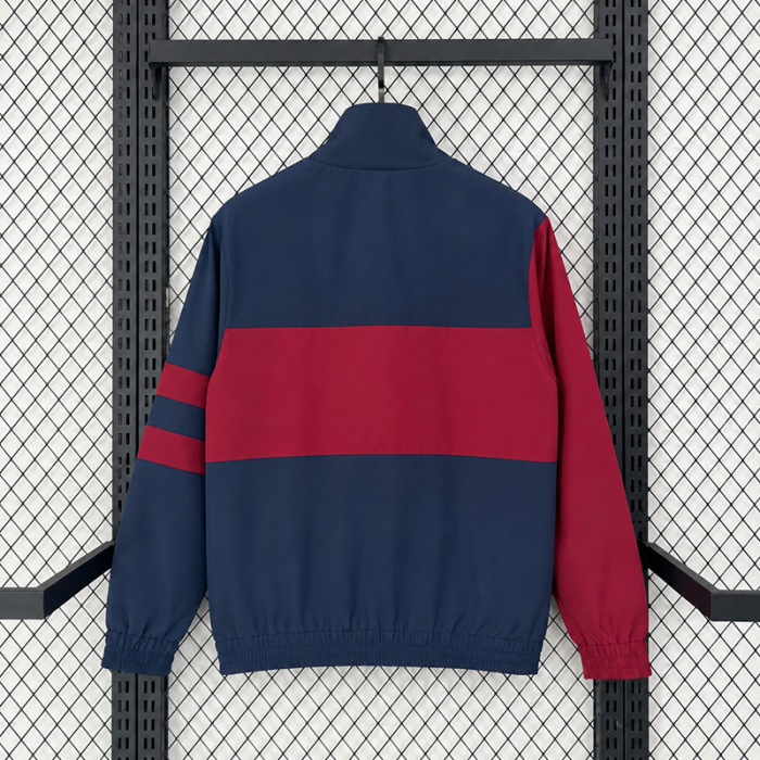 26/27Real Atlético Madrid royal blue retro-style windbreaker