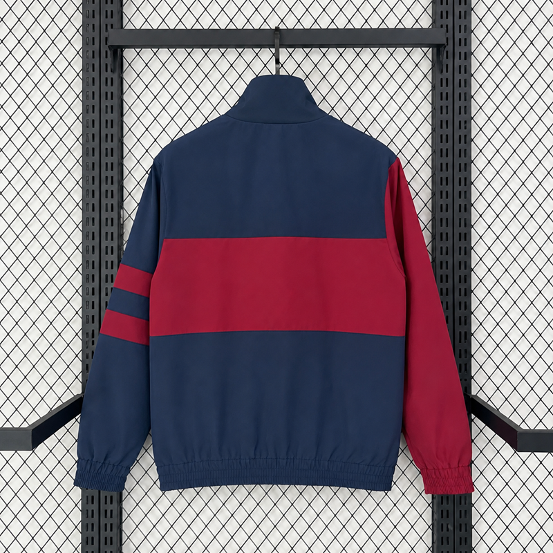 26/27Real Atlético Madrid royal blue retro-style windbreaker