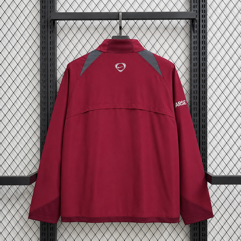 26/27 Arsenal Retro-Style Maroon Casual Windbreaker
