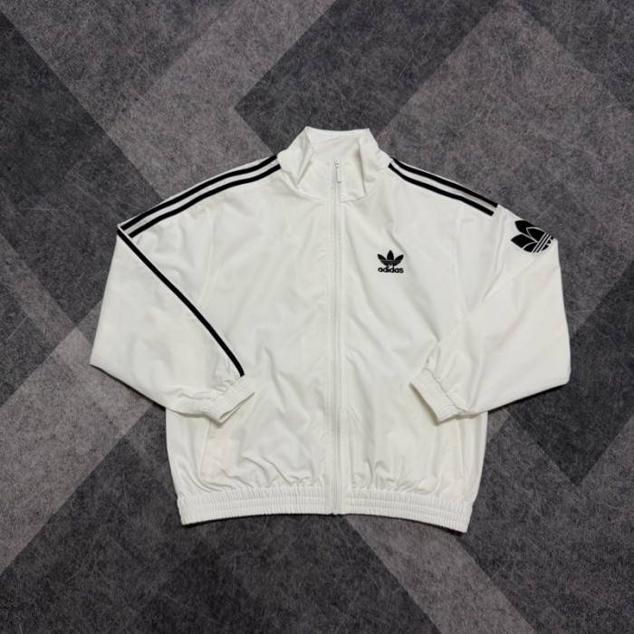 26/27 Adidas white plaid casual windbreaker