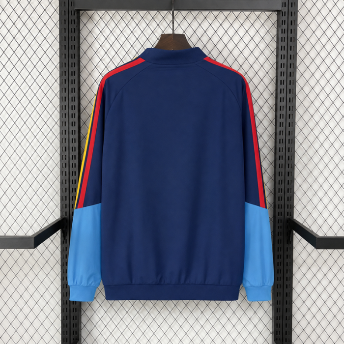 26/27 Spanish-style royal blue casual trench coat