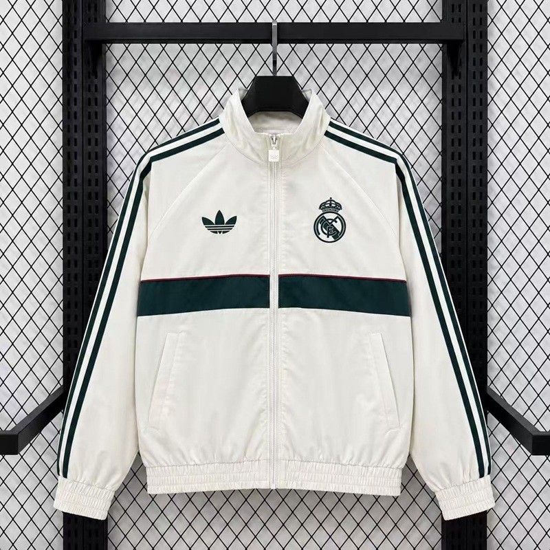 26/27  Real Madrid  Beige Casual Training Windbreakers