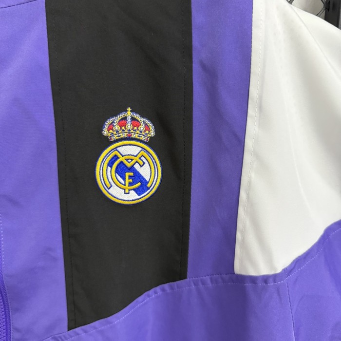26/27Real Madrid Purple EQT Casual Training Windbreaker
