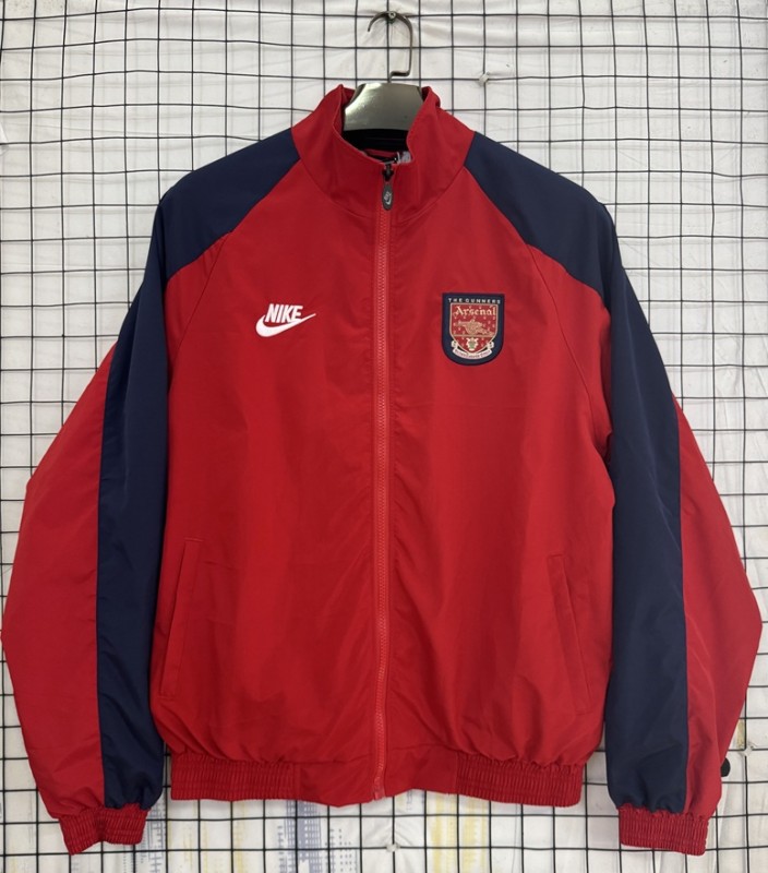 26/27 Arsenal Retro-Style Maroon Casual Windbreaker red