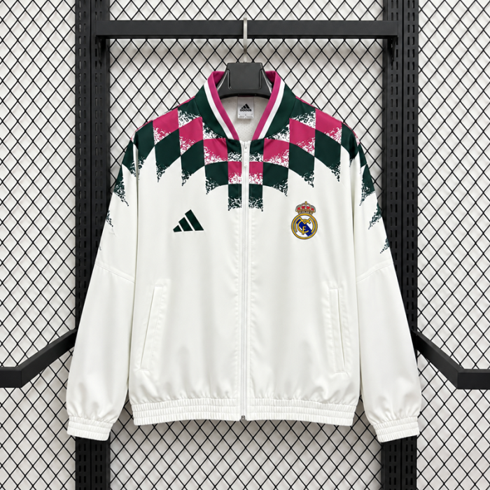 Copy 26/27  Real Madrid White Printed Training & Casual Windbreaker