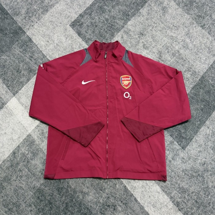 26/27 Arsenal Retro-Style Maroon Casual Windbreaker