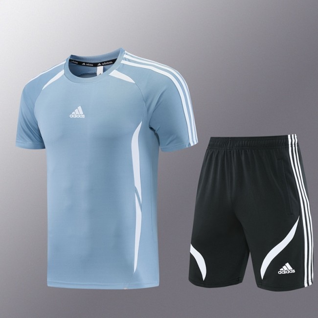 AD16  Blue-Grey Shorts Set