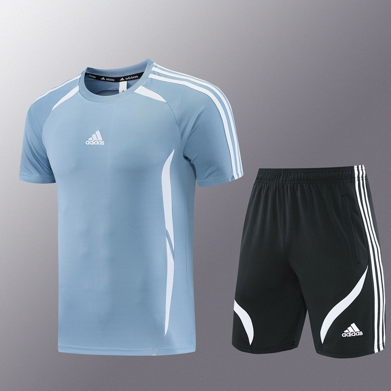 AD16  Blue-Grey Shorts Set