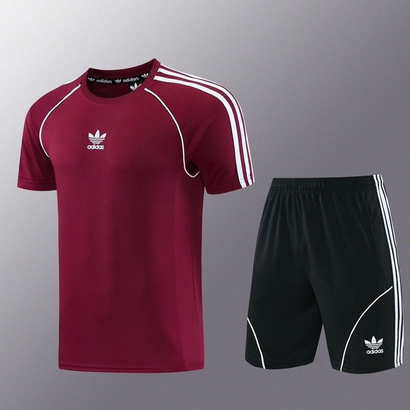 AD15 Maroon Shorts Set