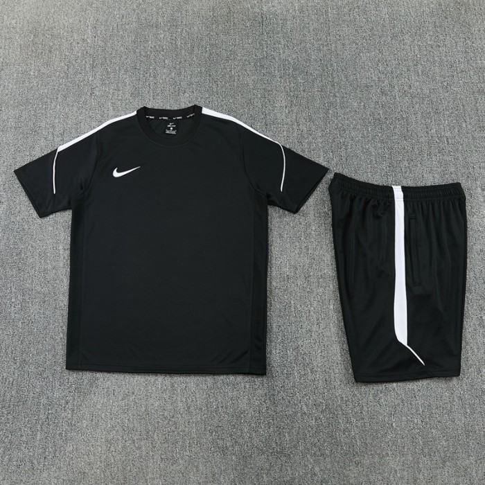 NK10 Black Shorts Set