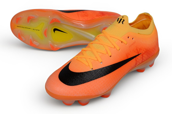 26 Nike Mercurial Vapor 17men & women orange  Full-Knit Waterproof 3D Textured FG Football shoes