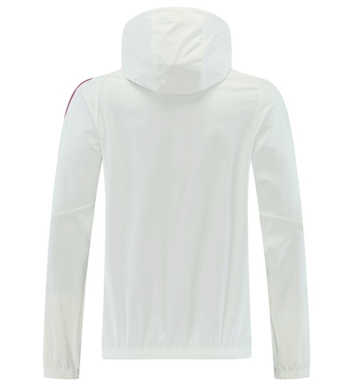 26/27 Real Madrid Off Hooded Windbreaker aduit trainingsuiit  White