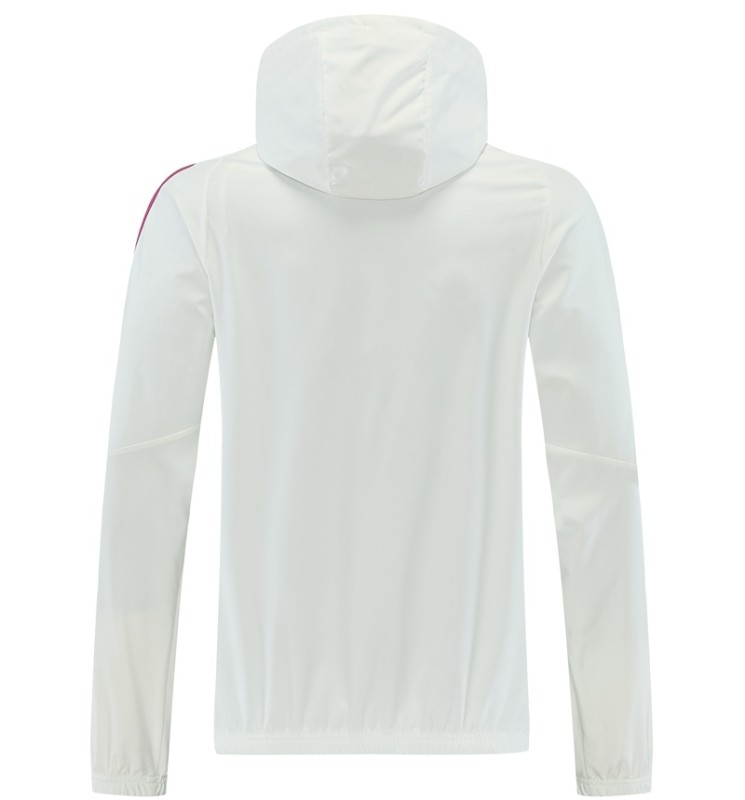 26/27 Real Madrid Off Hooded Windbreaker aduit trainingsuiit  White
