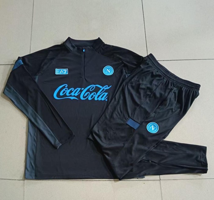 Napoli 2026-27 Jacket Training Long Sleeved Football Suit set Black
