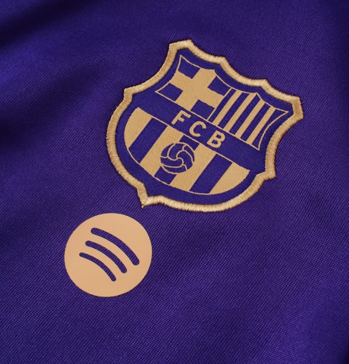 26/27 Barcelona Adult jacket black Purple Long  Purple