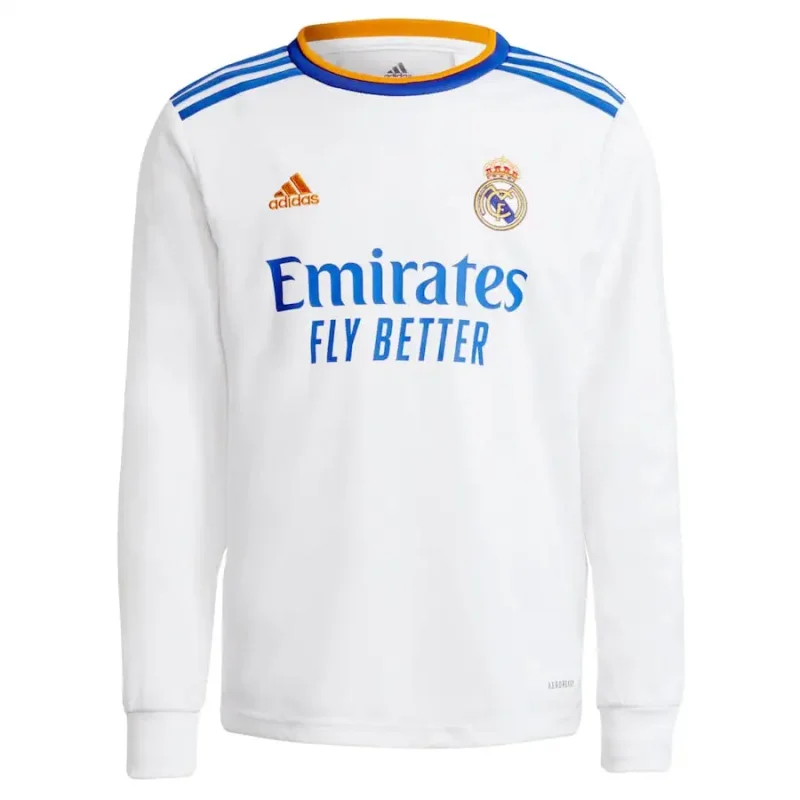 Rea21/22l Madrid Home Soccer Jersey Retro Long Sleeve Shirt