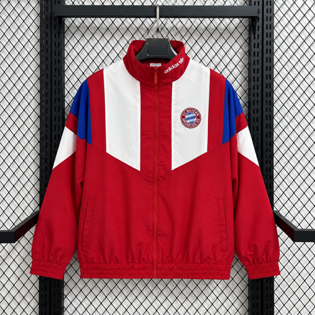 26/27 Bayern Munich Red Casual Training Windbreaker coat