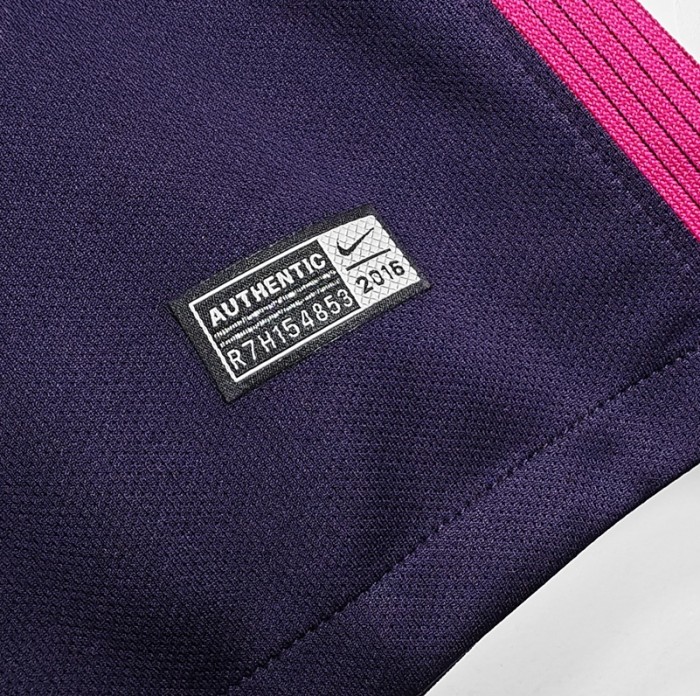 Retro 16/17 Barcelona long sleeves Away  football Jersey