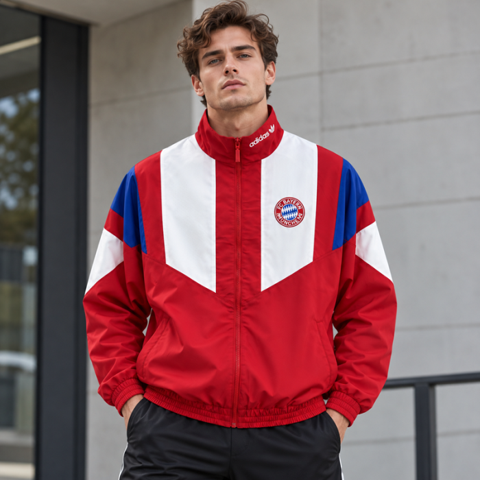 26/27 Bayern Munich Red Casual Training Windbreaker coat