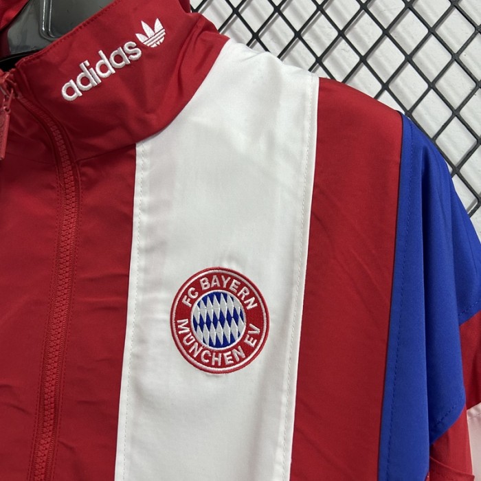 26/27 Bayern Munich Red Casual Training Windbreaker coat