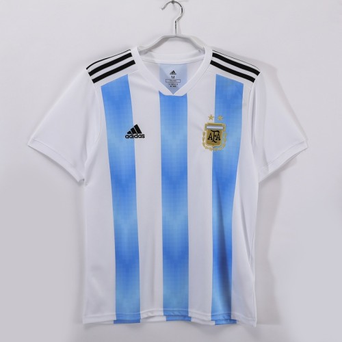 Retro 2018 Argentina home football Jersey