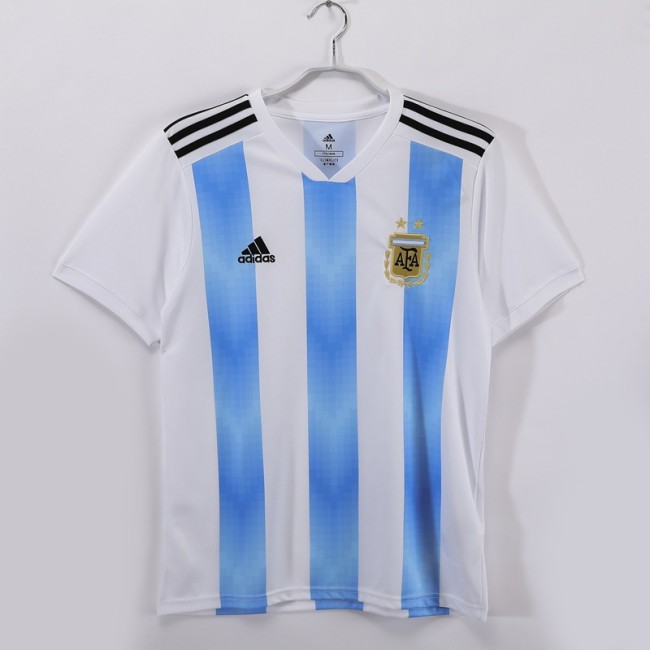 Retro 2018 Argentina home football Jersey