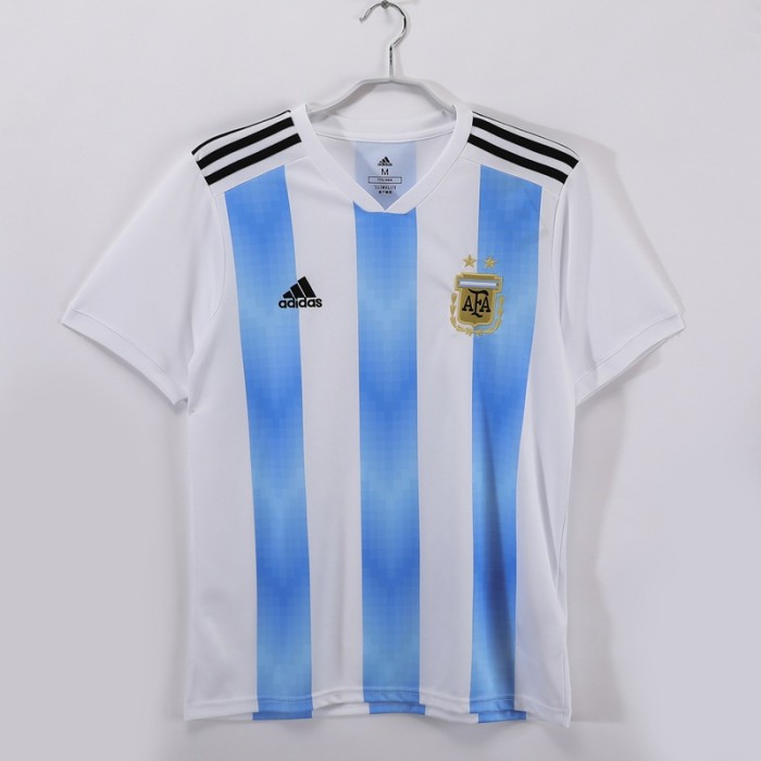 Retro 2018 Argentina home football Jersey