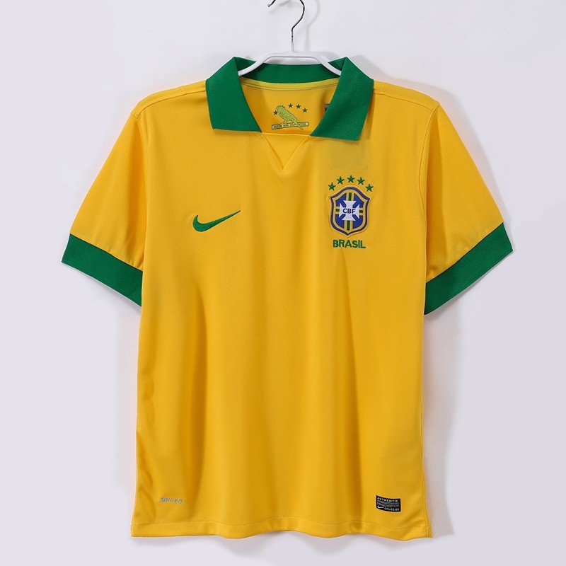 Retro 2013 Brazil home football Jersey
