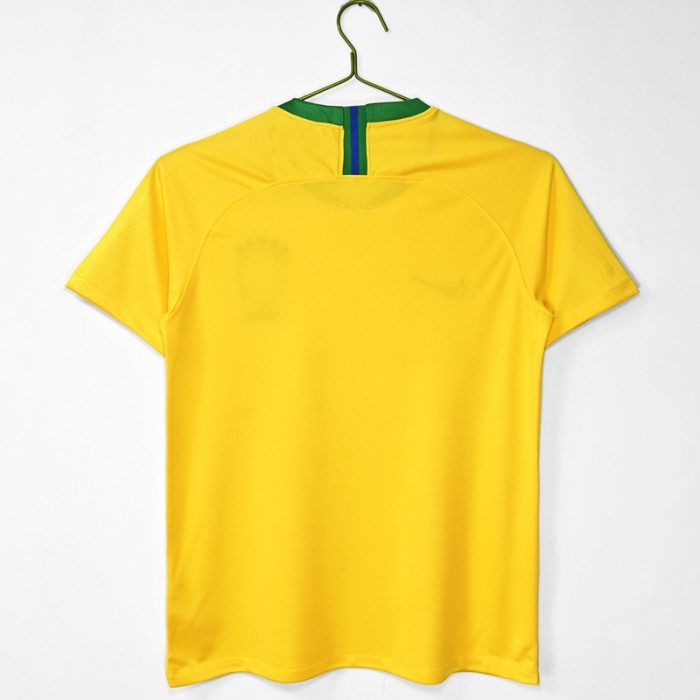 Retro 2018 Brazil home football Jersey