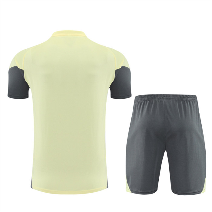 25/26 Real Madrid Short sleeve Adult training suit yellow