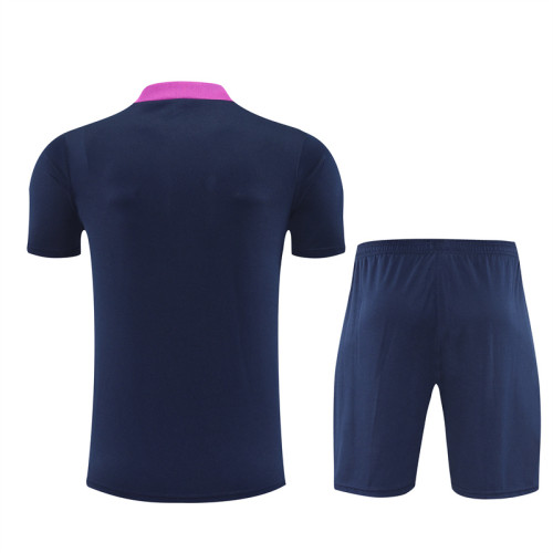 25/26 Barcelona Short sleeve Adult training suit royal blue