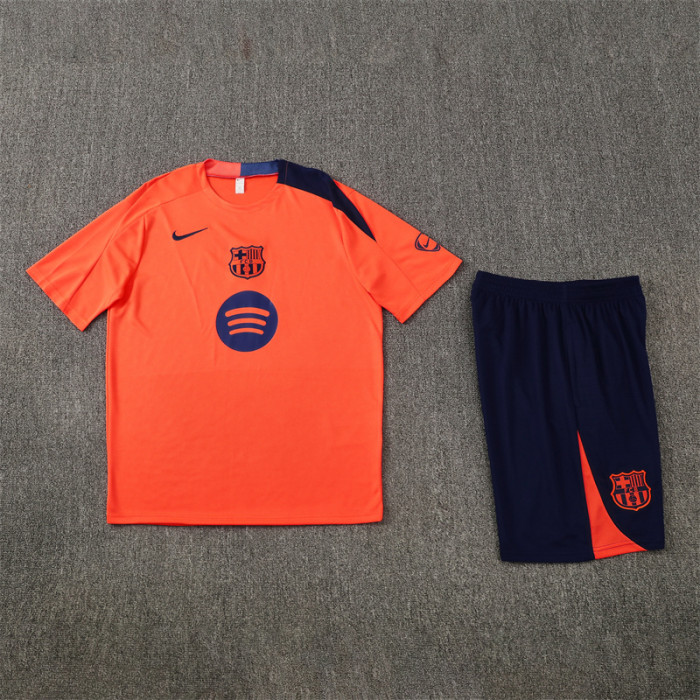 25/26 Barcelona kids Short sleeve training suit orange