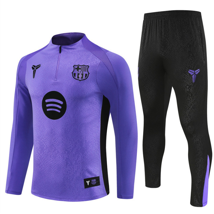 25/26 Barcelona kids training suit purple black